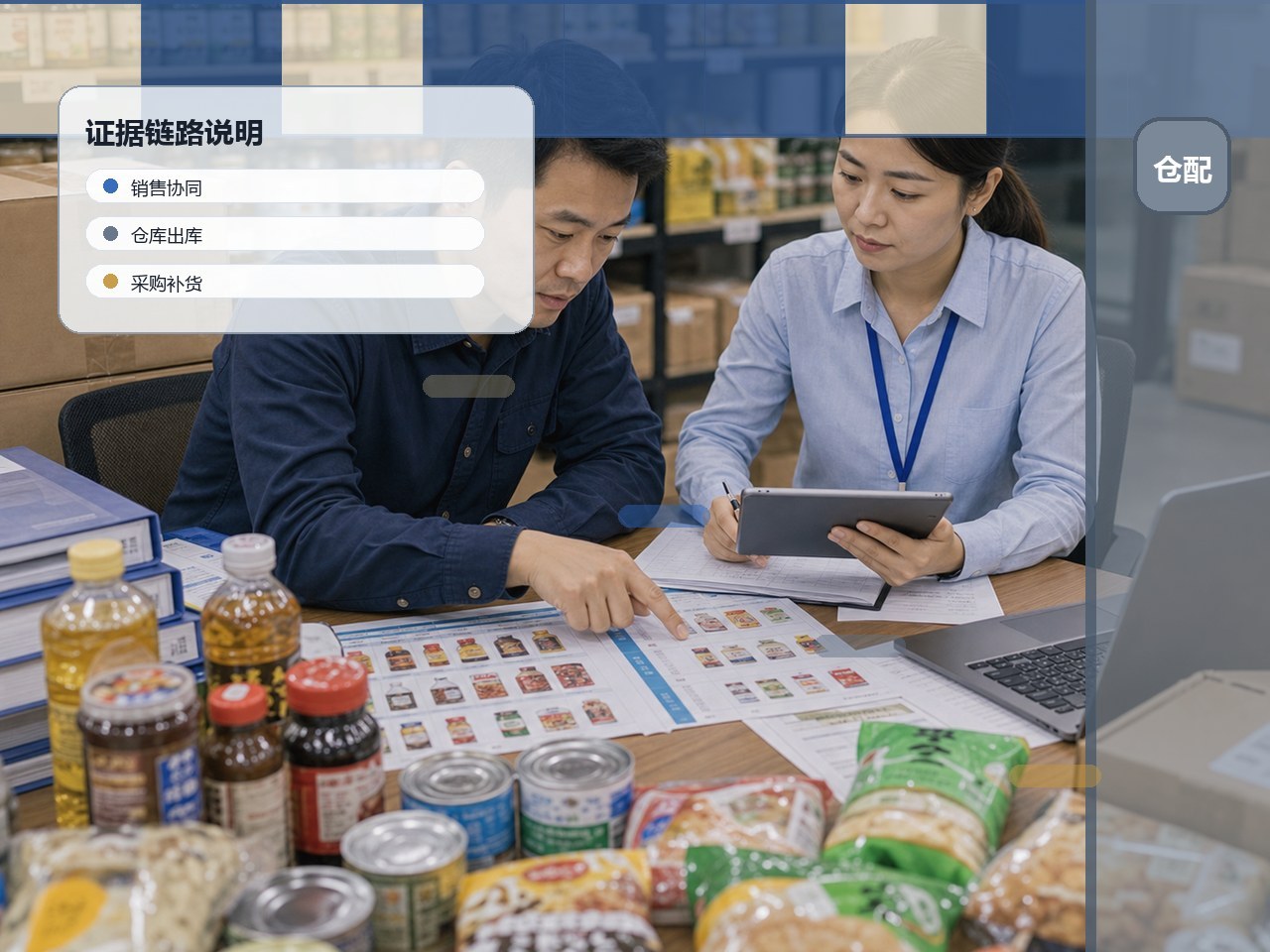 业务员查看新门店的首批饮料订单