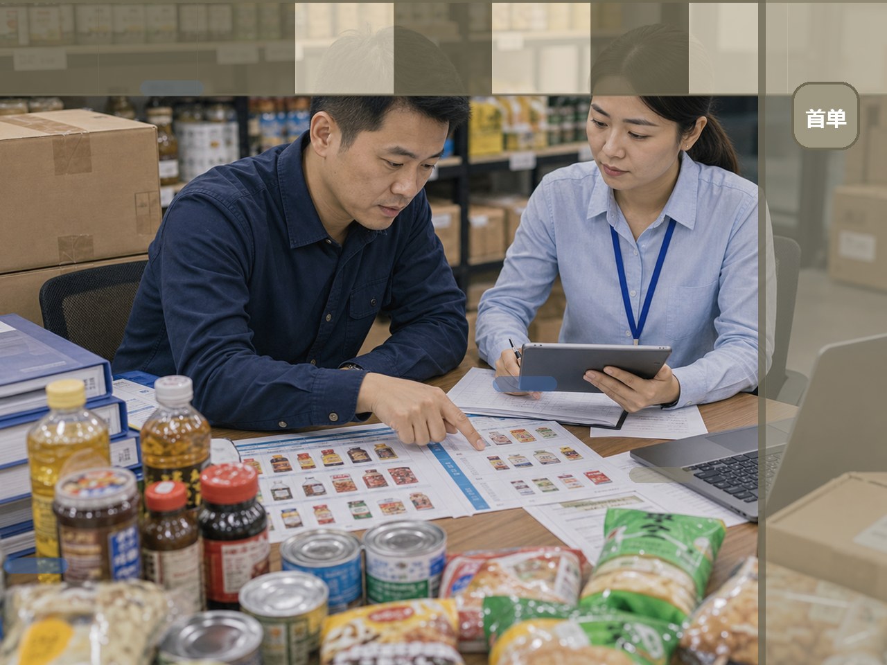 客户在订货入口确认常购商品与数量