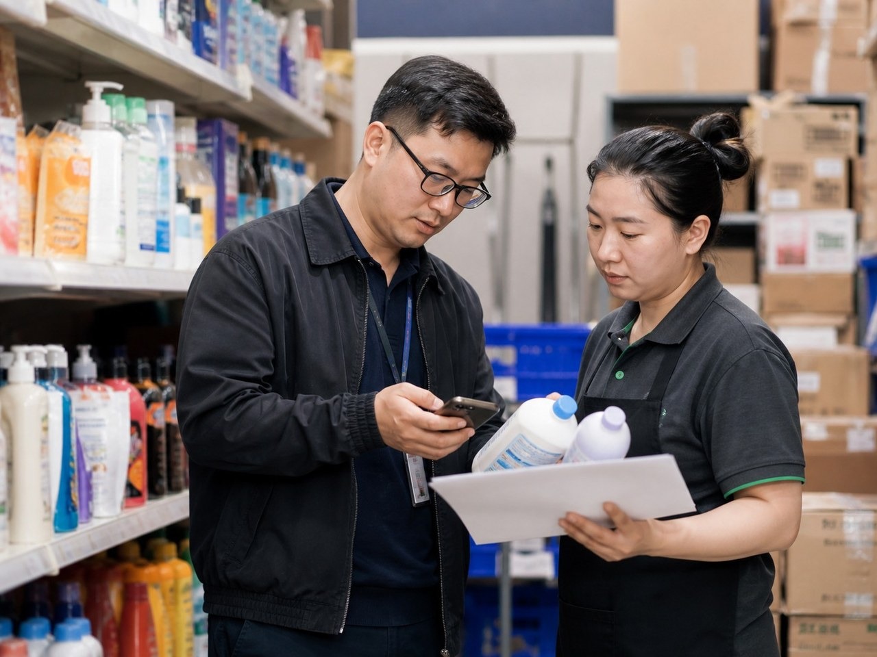 业务人员整理客户与商品订单资料