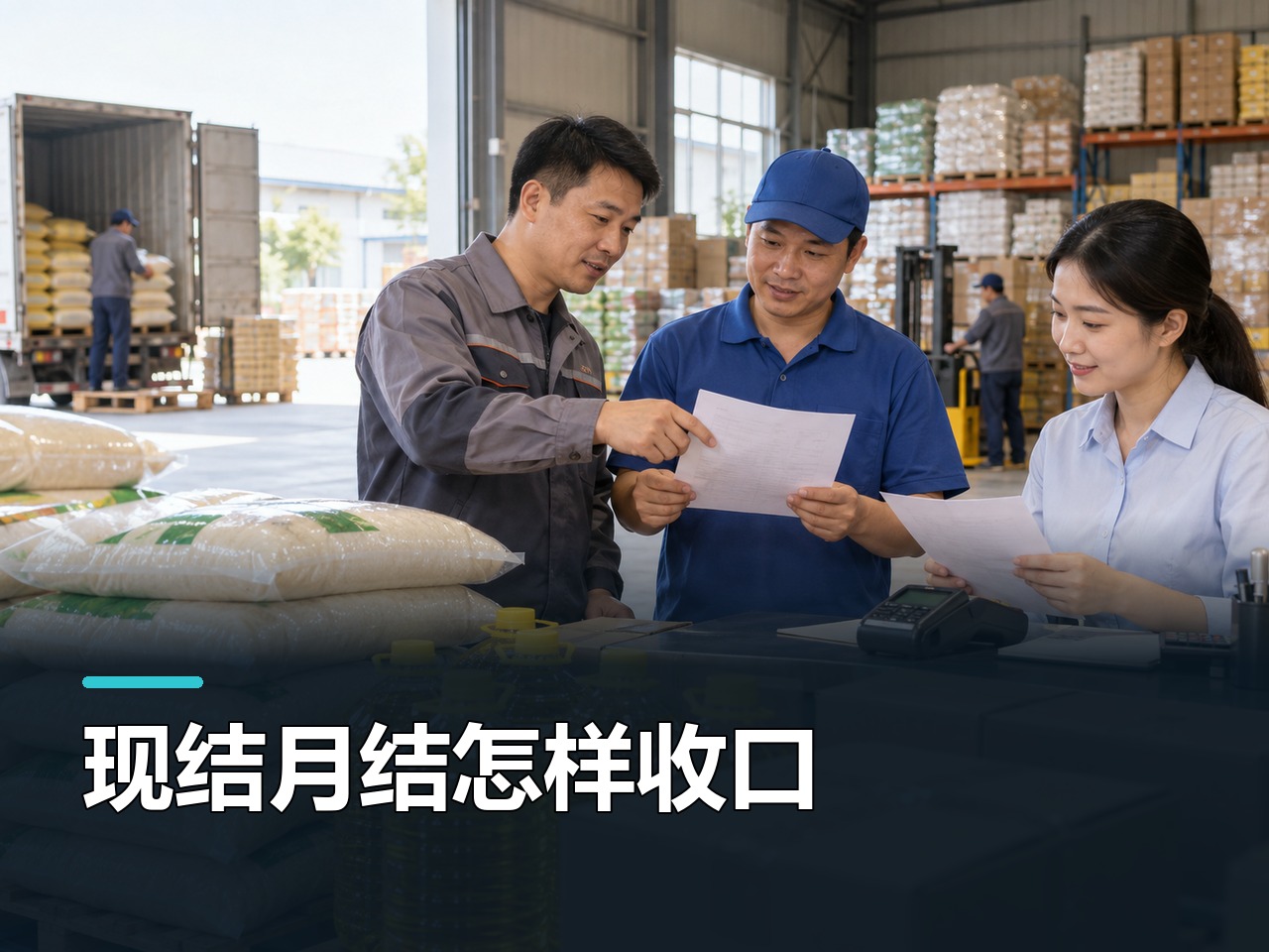 粮油现结月结订单，收款怎样闭环