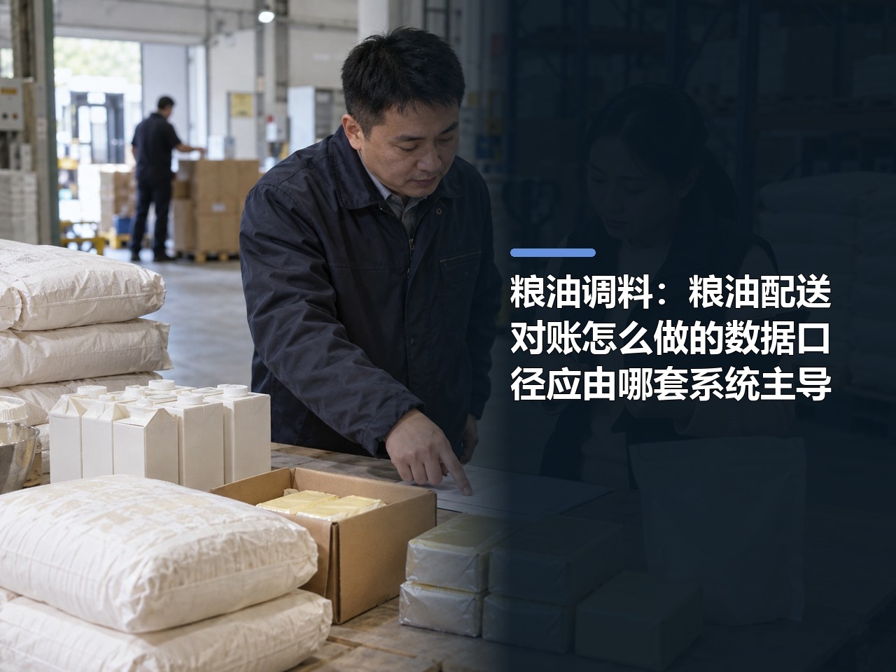 粮油调料：粮油配送对账怎么做的数据口径应由哪套系统主导？