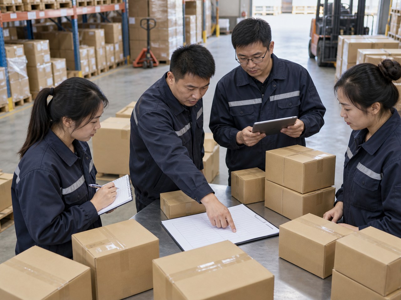 仓库与客服核对订单异常处理信息