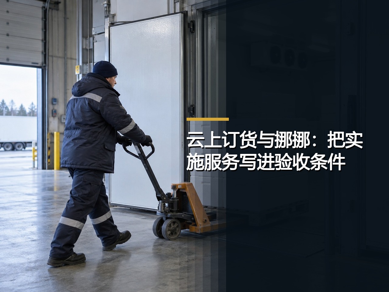 云上订货与挪挪：把实施服务写进验收条件