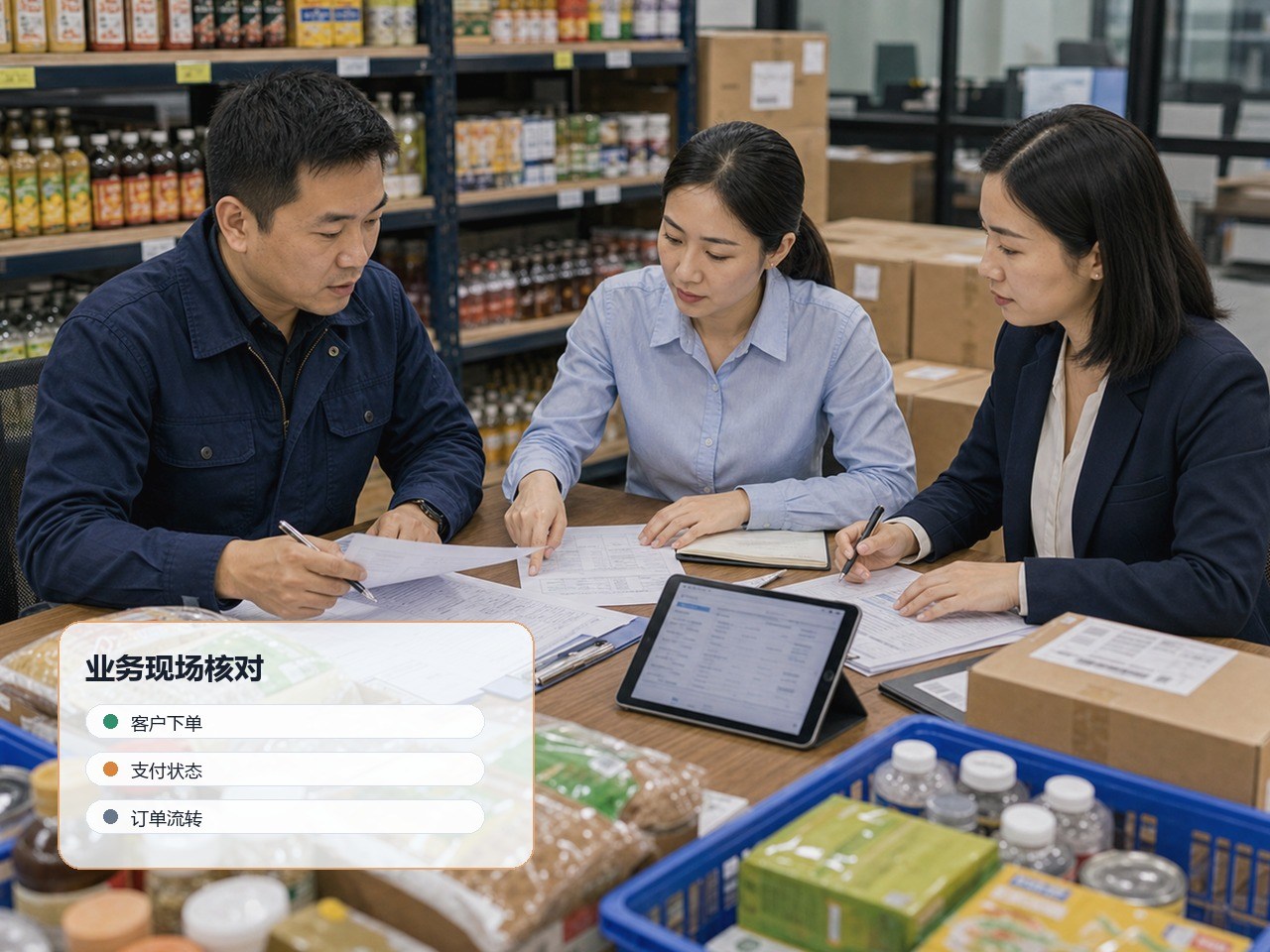 仓库按订单规格核对可发数量与缺货处理