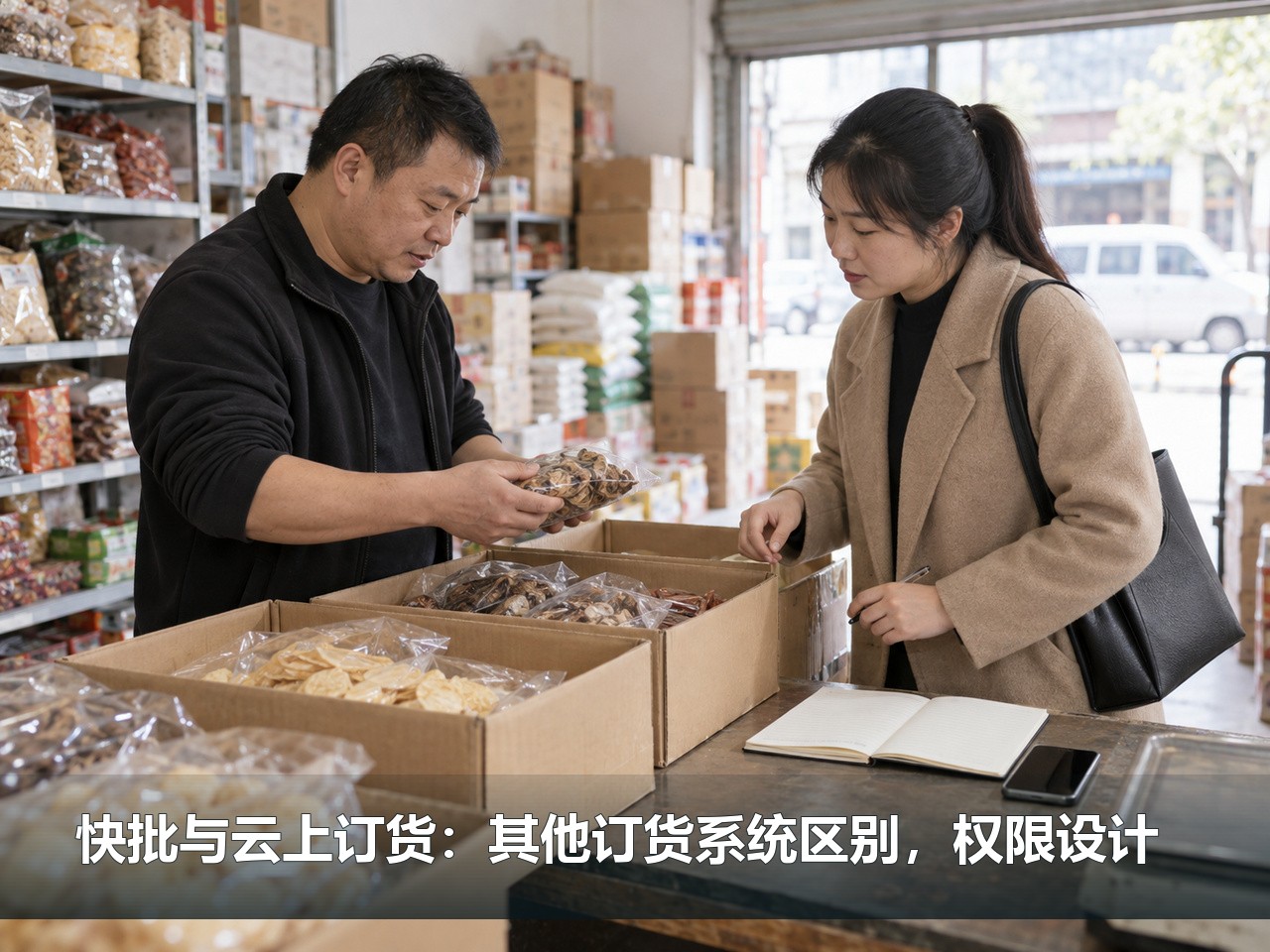 快批与云上订货：其他订货系统区别，权限设计，哪些操作需要留痕