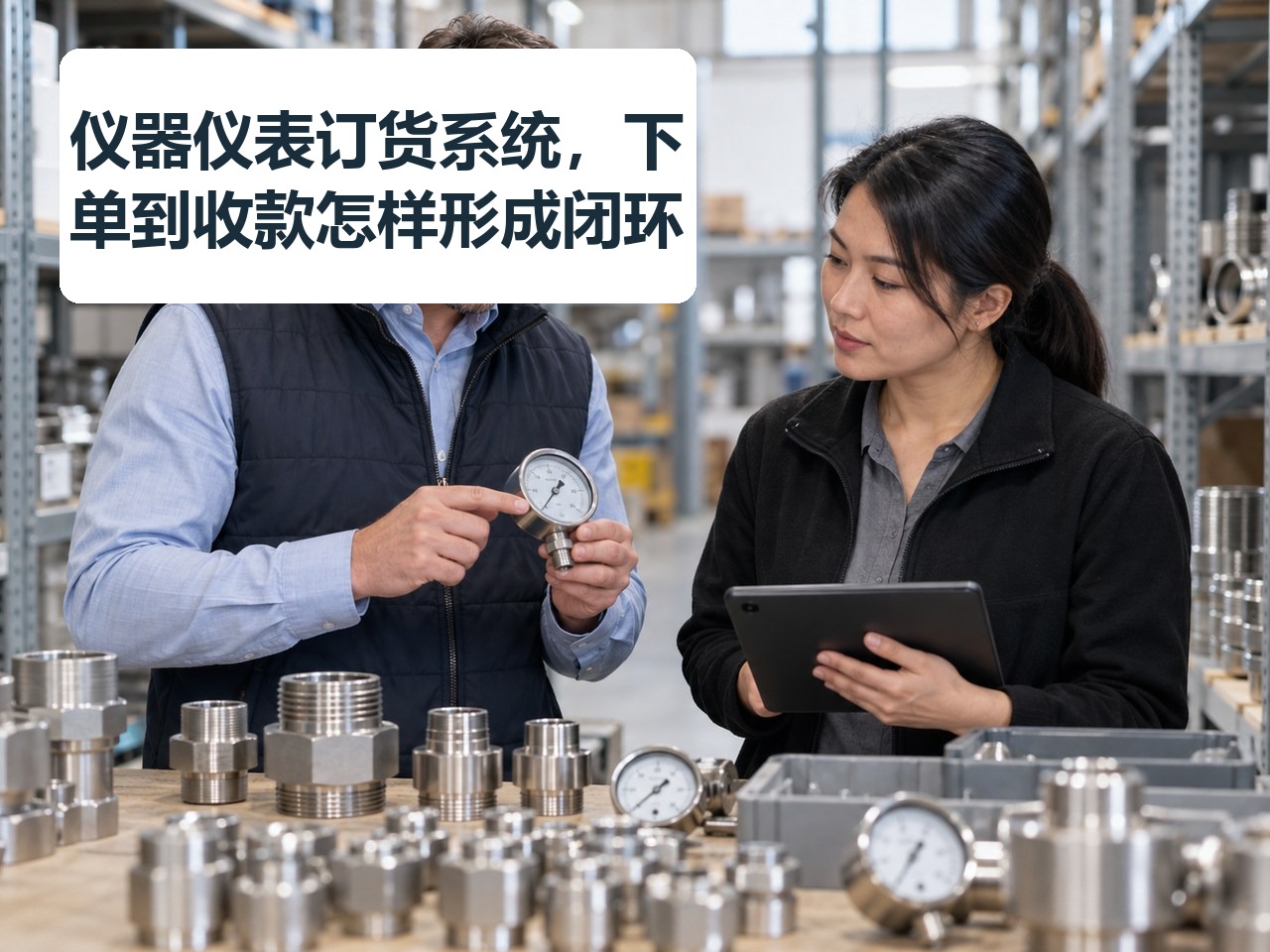 仪器仪表订货系统，下单到收款怎样形成闭环