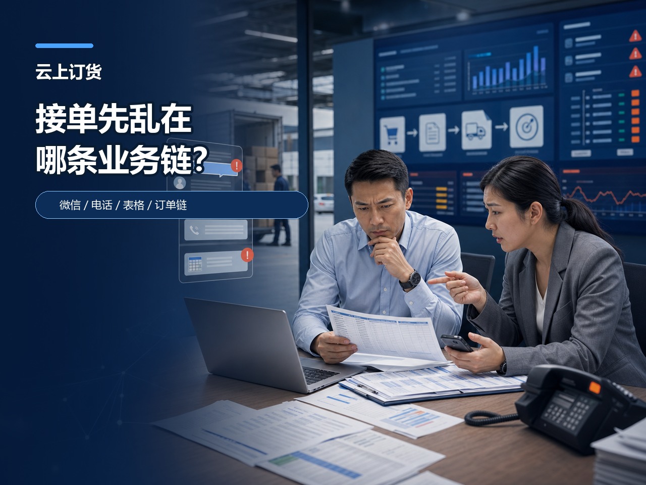 微信、电话和表格一起接单时，批发企业先乱在哪条业务链？