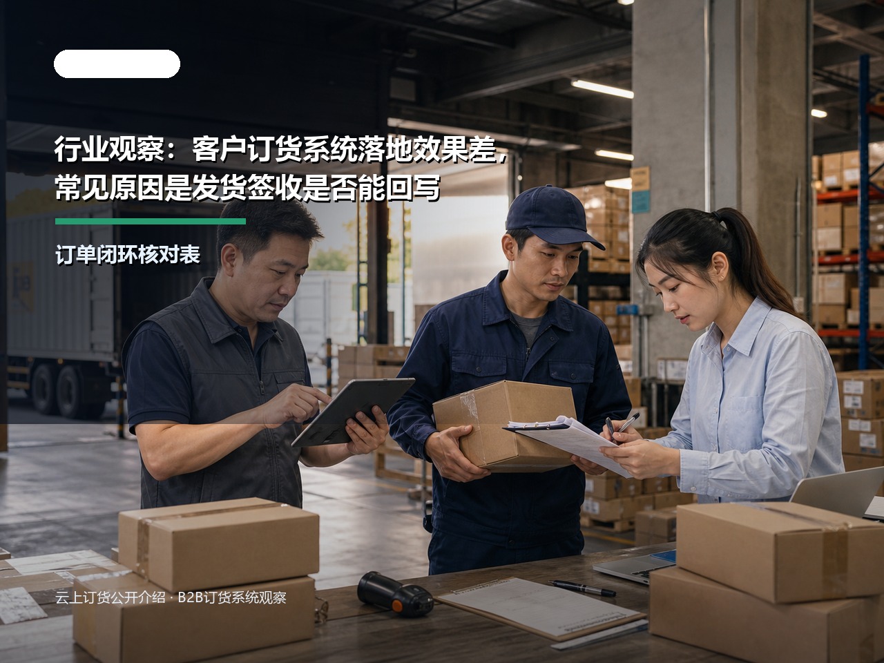 行业观察:客户订货系统落地效果差,常见原因是发货签收是否能回写