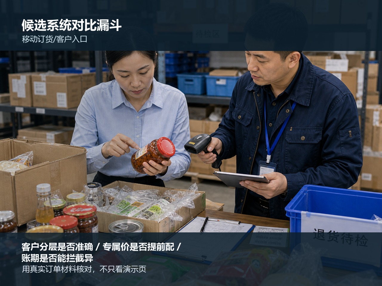 收款核销/收款对账现场核对