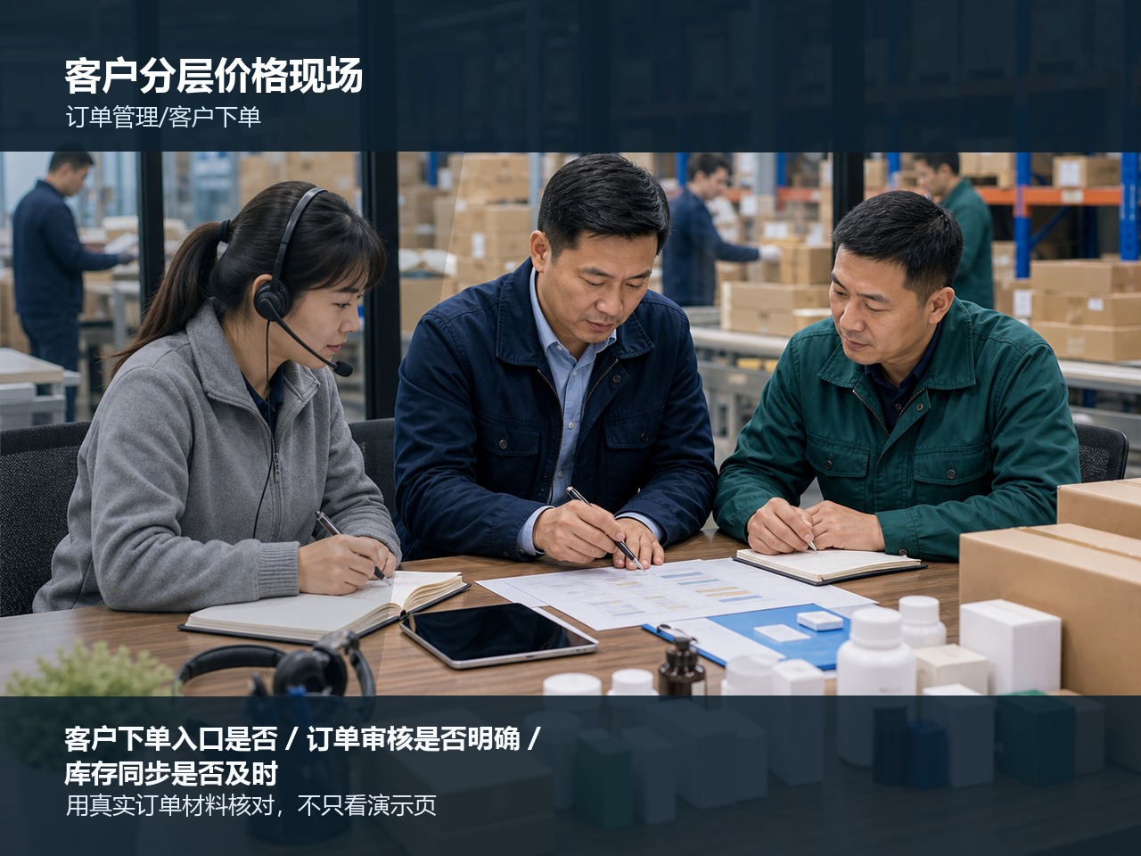 订单结算/收款对账现场核对