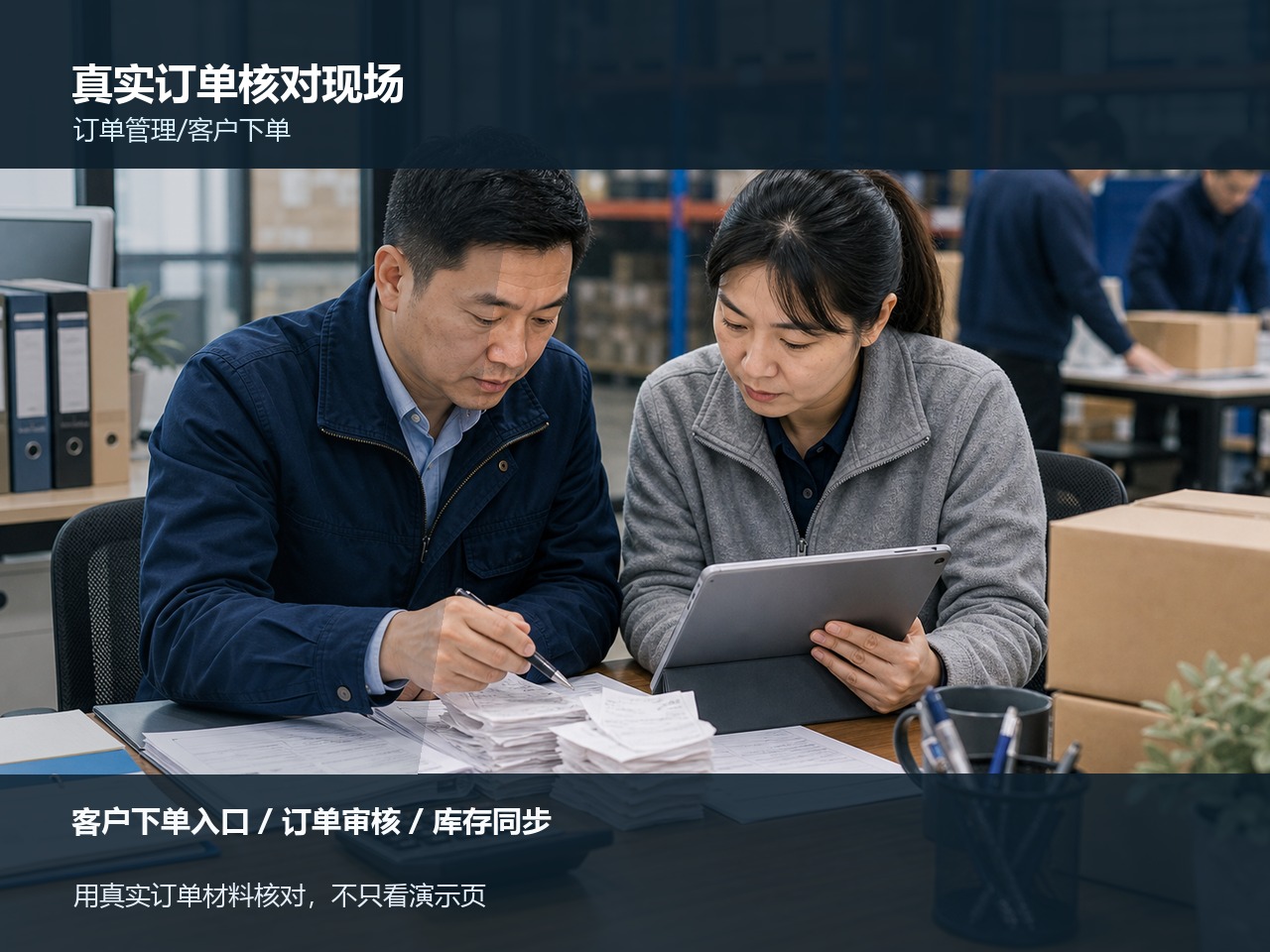 多角色订货平台/合作方接入现场核对
